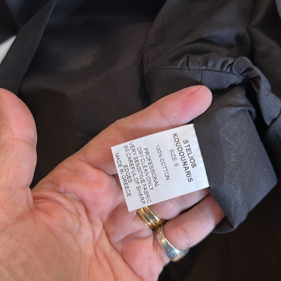 Stelios Koudounaris Black White High Low Ruffle Dress SzSmall - Picture 7 of 9